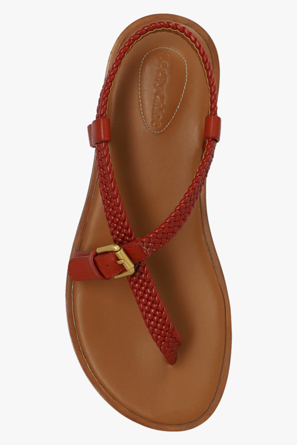 【SEE BY CHLOE】nola woven faux レザー and レザー サンダル See by Chloé Nola Sandals | Shopbop
